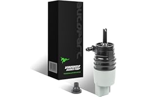 tostmolt 1pc New 12V Front Windshield Washer Fluid Pump Motor w/Rubber Grommet Replacement Kit For Avenger 200 Sebring Wrangler JK TL Silverado Sierra Corvette Volt Malibu Colorado Canyon CT6 & Multi