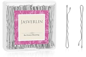 JASVERLIN Silver Bobby Pins, Premium Firm Hold Small Bobbie Hair Pin Clips Accessories Decorative Bulk for Women 2 Inch 100 p
