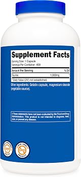 Nutricost Taurine 1000mg 400 Capsules view 5