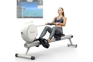 JOROTO Rowing Machine for Home Use,Magnetic Rowing Foldable Rower Machine with Bluetooth Function,Retractable Aluminium Rail Save Space and Phone Holder (JR40W)