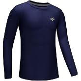 G Gradual Boys Youth Compression Shirt Long Sleeve Football Baseball Undershirt Quick Dry Sports Base Layer for Boy
