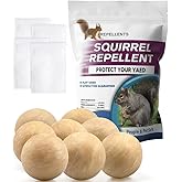 PDKIVFI Squirrel Repellent Outdoor Garden, Chipmunk Repellent, Natural for Indoor & Outdoor Use, Keeps Squirrels Away from Gardens, Bird Feeders, Attics & Garages – 8 Pack