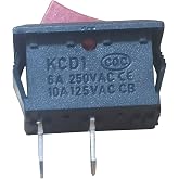 Emmui Mini Toggle KCD1-101 Rocker Switch, 2 Pin, 2 Position | Boat Shaped