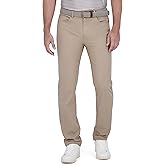 Ben Sherman Men's Performance Golf Pants – Four-Way Stretch, Quick-Dry, Wrinkle-Resistant Casual Pants, Grip Waistband, Khaki, 32 X 32