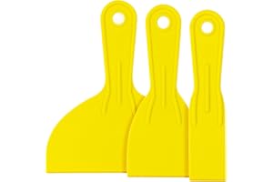 SteadMax 3 Pack Plastic Putty Knife Set - Flexible Paint Scraper, Spackle Tool for Spackling, Spreader Tool 3 Pcs: 1-1/2", 3”, 6”