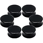 Pexveiuu 6G-30mm Solid Acrylic Black Gauges for Ear lightweight Tunnels Double Flared Saddle Ear Plugs Tunnels Earrings for Women Men