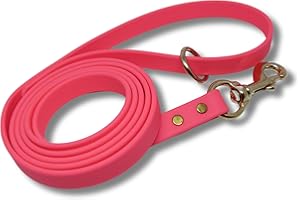 JIM HODGES DOG TRAINING Gummy Dog Leash, Biothane, Dog Training Leash, Made in The USA, 4 Feet, Various Sizes & Colors (1/2, Pink)