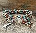 Beaded Leather Wrap Bracelet Womens Seed Bead Wrap