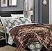 Chanasya Premium Wolf Faux Fur Throw Blanket - Soft, Fuzzy Sherpa & Minky Throw Blanket - for Bed or Couch - 108