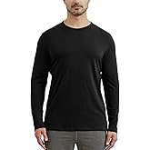 NETDRAW Men's Ultra Soft Bamboo Viscose Long Sleeve T-Shirt Crew Neck Comfy Lightweight Casual Pajama Lounge Shirt
