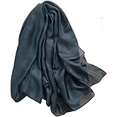 Wander Agio Womens Chiffon Shawl Party Wraps Evening Dress Bridesmaid Long Linen Scarves for Wedding Pearl Gloss Finish