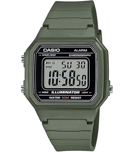 Amazon.com: Casio Men's Quartz Resin Strap, Black, 23.6 Casual