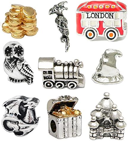Harry Potter Inspired Charm Set #16 - Compatible With Major Brand Bracelets (TWO Original Potter 35mm Film Cells Included)