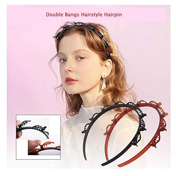 Amazon Com 2 Pcs Double Layer Twist Plait Headband Hairstyles Accessories For Girl Women New Double Bangs Hairstyle Hairpin Hollow Woven Braided Headband For Beauty Salon Hair Salon Black Coffee Beauty