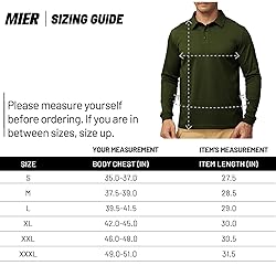 MIER Men's Outdoor Performance Tactical Polo Shirts