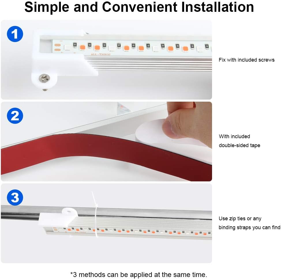 Mosthink LED Grow Light for Indoor Plants, 20W Plant Grow Light Strips, Auto On / Off Timer , 48 LEDs /4 Dimmable Levels, Light Bars for Gardening Seedlings Greenhouse, Two Pack: Home Improvement