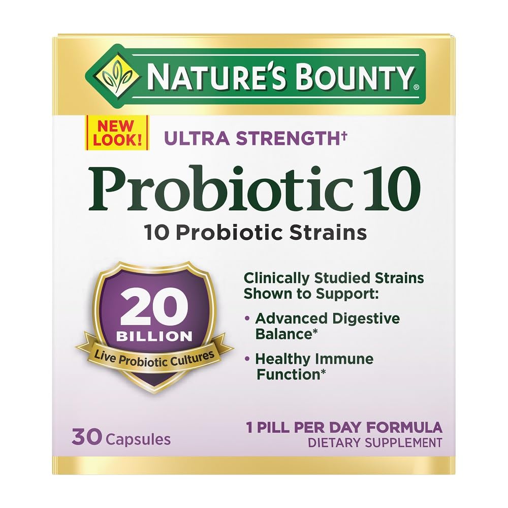 thumbnail image 2 of Nature's Bounty Ultra Strength Probiotic 10 Capsules - 70 Count, Digestive & Immune Support 2 of 4