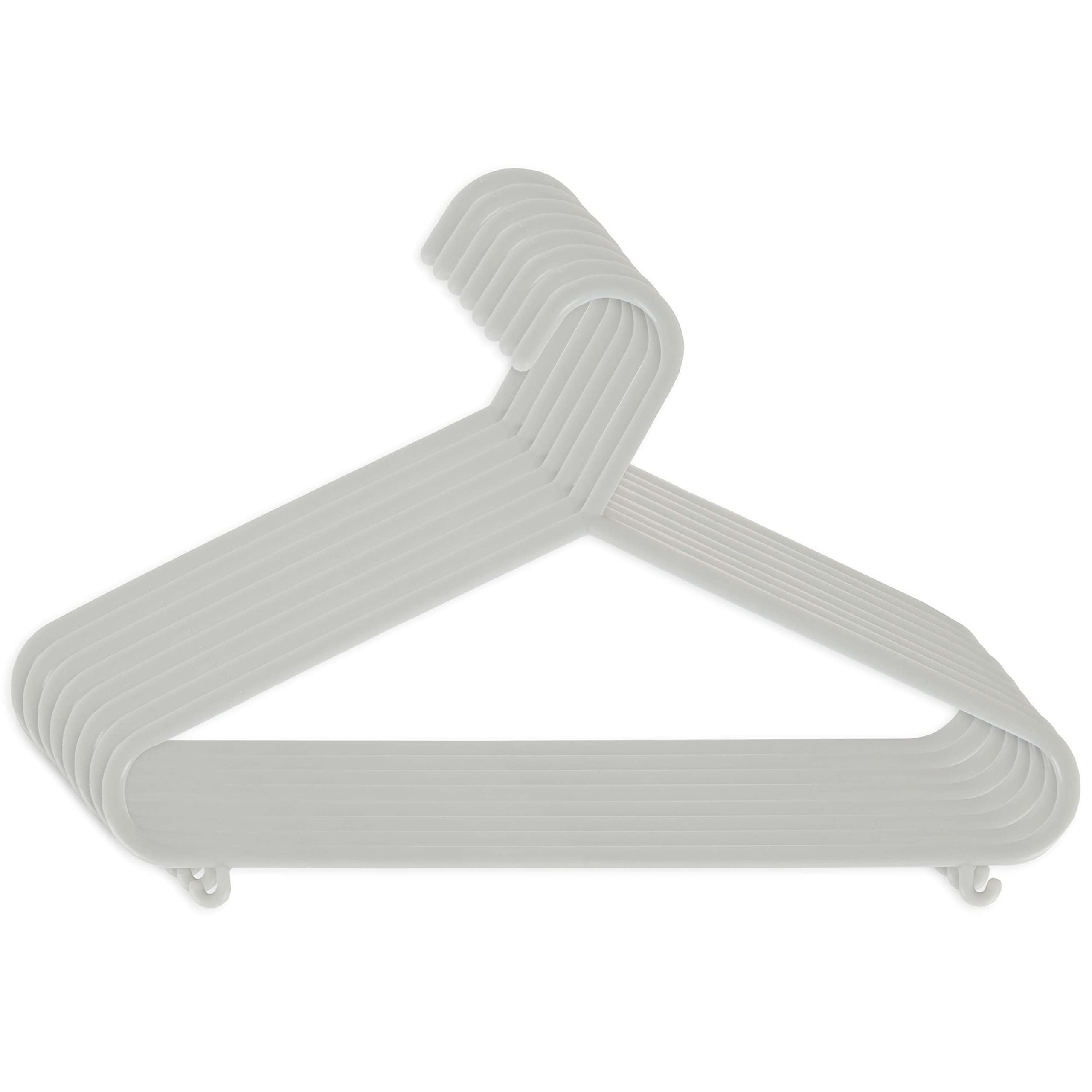 Bieco Kids Clothes Hangers 8-Pack Grey | Approx. 30 cm Length | Baby Hangers | Plastic Children's | Baby Wardrobe Organiser | Clothes