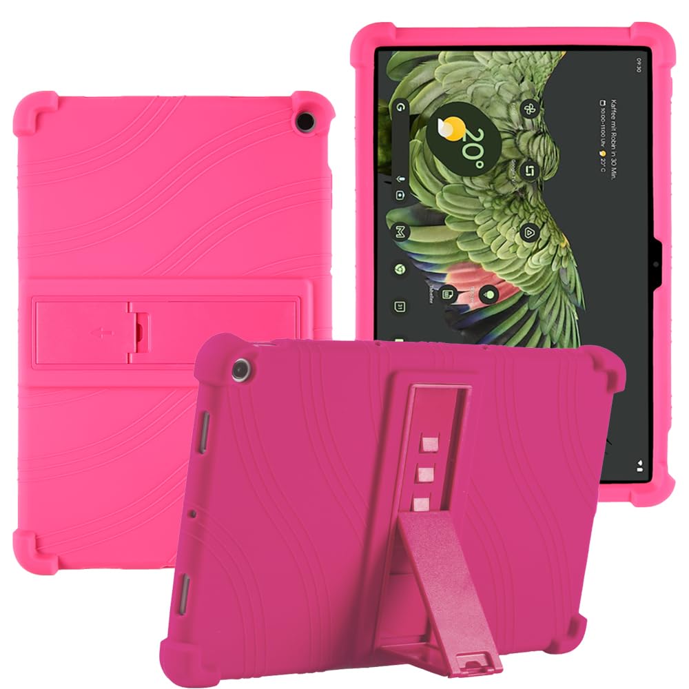 YHFZR Case for Google Pixel Tablet 2023, Soft Kid Friendly Light Weight Build in Kickstand Protective Case for Google Pixel Tablet 11 Inch 2023, Rose