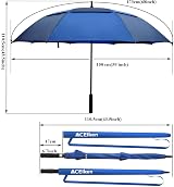 ACEIken Golf Umbrella Windproof 68 Inch Double Canopy Navy Royal Blue view 6