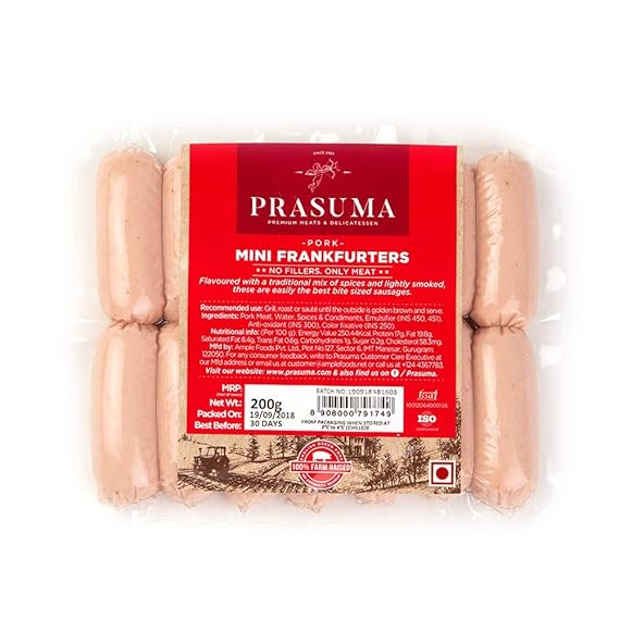 Prasuma Mini Frankfurters Pouch, 200 g