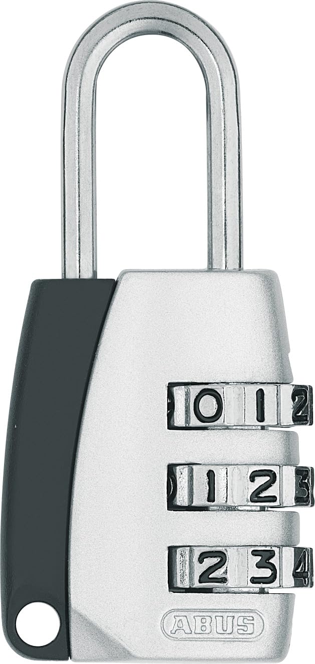 ABUS Combination Padlock 155/20 with Code - Padlock with die-cast zinc housing - Suitcase Lock/Locker Lock with Individually Adjustable Combination Code - ABUS Security Level 3 - Silver