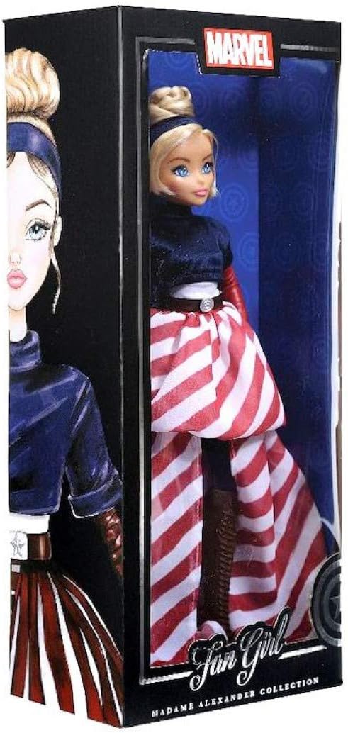 Marvel Fan Girl Captain America Action Figure 13.5 inch