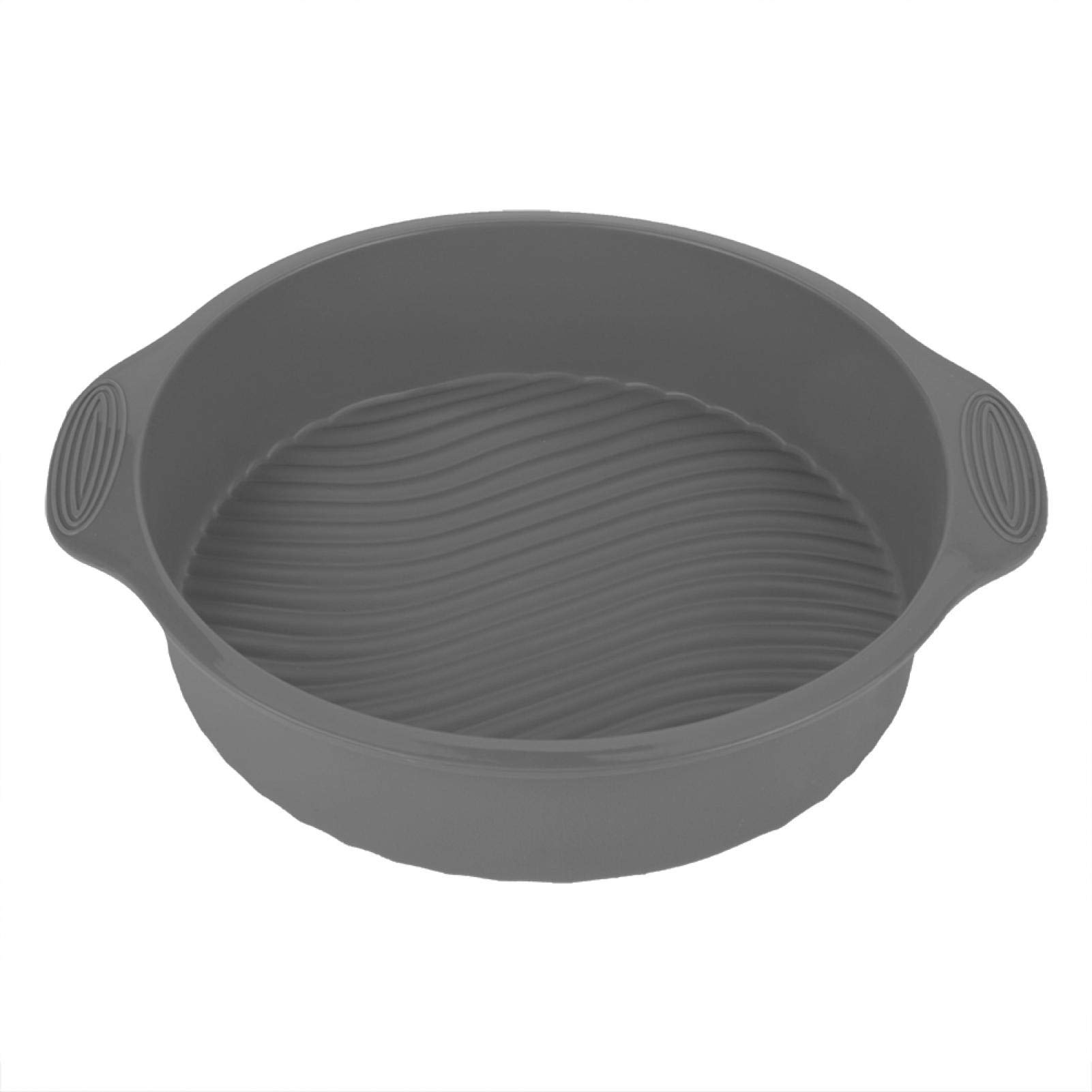 Cake Mold,9 Inch Silicone Cake Mold Round Shape Various Baking Pan for Oven(Grey)