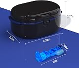 YKL Denture Bath Box with Mirror Denture & Retainer Set Black view 2