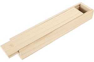 PRETYZOOM Wooden Vintage Sliding Lid Storage Box 23x5x3 Cm Trinket Case Jewelry Organizer for Home