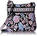 Vera Bradley Women's Cotton Triple Zip Hipster Crossbody Purse, Alpine Floral, One Size