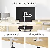 Bracwiser Single Monitor Arm Desk Mount 13-32in VESA 75/100 White view 7