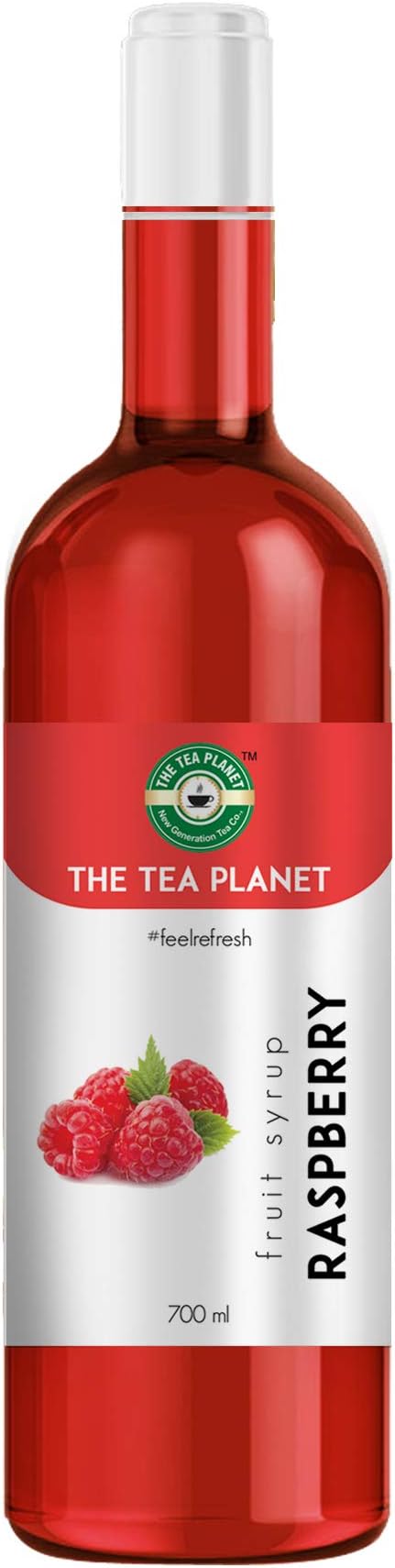 The Tea Planet - Raspberry Syrup to Coffee, Tea, and Specialty Cocktails, Non - GMO, Gluten-Free, Vegan (700 ml )