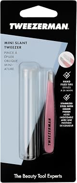 Tweezerman Rose Tea Mini Slant Tweezer Award Winning Eyebrow Shaper Travel view 7