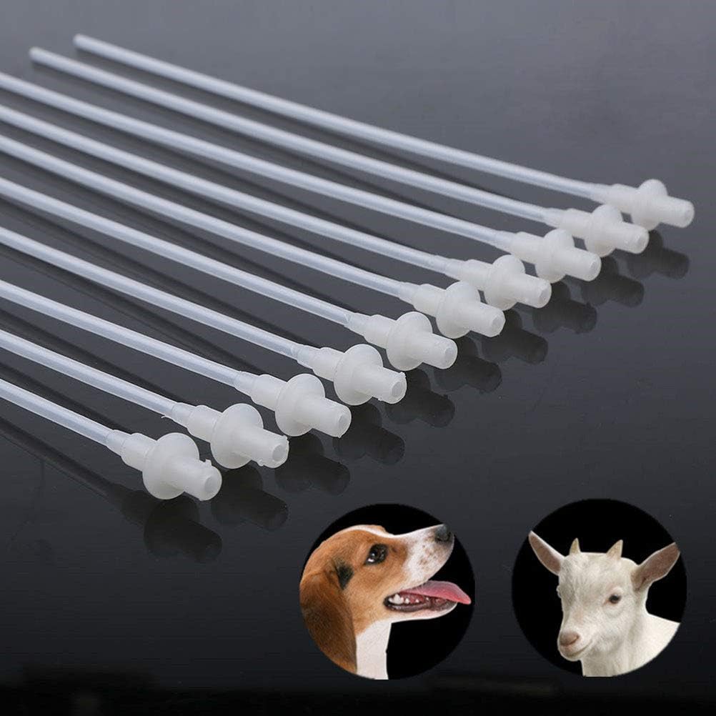 Minelife 30 Pcs 10'' Disposable Artificial Insemination Rods Tube for Dog Goat Sheep Breed Rod Test Tube