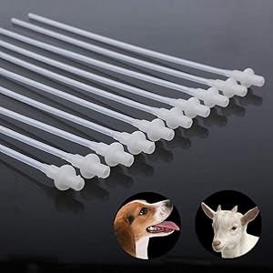 Minelife 30 Pcs 10'' Disposable Artificial Insemination Rods Tube for Dog Goat Sheep Breed Rod Test Tube