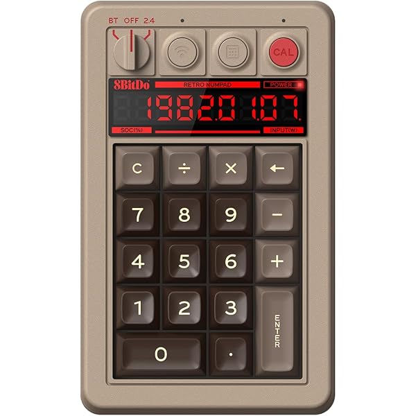 Amazon.com: 8BitDo Retro 18 Mechanical Numpad, Supports Calculator