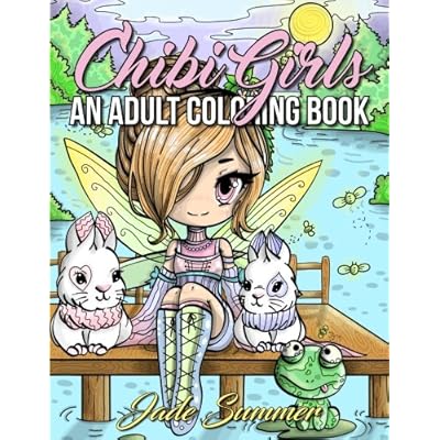 Chibi Girls: An Adult Coloring Book with Japanese Manga Drawings, Magical Fairies, and Cute Fantasy Animals 