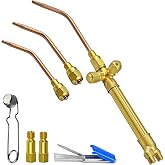 Light Duty Welding/Brazing Torch Kit for Victor J Series Welding Torch Tips | J-28 Torch Handle with W-J Series 0 1 2 Welding Torch Tips, Oxygen Acetylene Gas Welding Torch Kits, for HVAC Auto Repair DIY