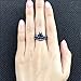 2PCS one set Black Gold Plated White Zirconia Created Blue Sapphire Heart Cut Bridal Crown Irish Claddagh Ring