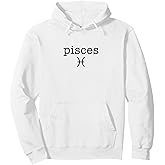 Pisces Symbol - Astrology Zodiac Sign Minimalist Pullover Hoodie