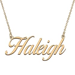 HUAN XUN Customized Custom Simple Any Name Necklace