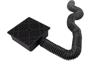 Haofy Black Gutter Downspout Extensions Flexible Rainwater Drainage Pipe Connector for Home Foundation Protection 10 Foot Len