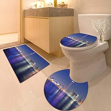 Amazon Com Bathroom Non Slip Floor Mat Toronto Sunset Over The