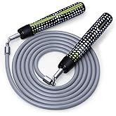 Hererope Weighted Jump Ropes for Men & Women, 1/2 LB Jump Rope Weighted With Ball-bearing, No-Slip Grip, Durable Steel Cable, Heavy Jump Rope Designed for Fitness, High-Intensity Strength Workouts, crossfit