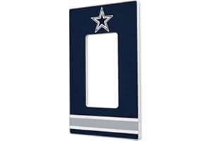 STRATEGIC PRINTING Dallas Cowboys Stripe Single Rocker Light Switch Plate
