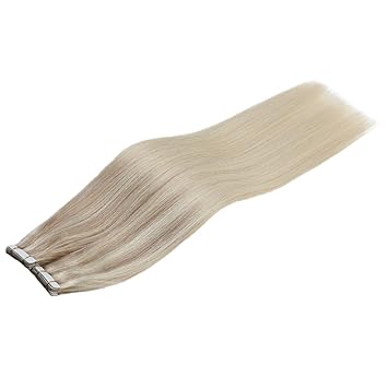 Amazon Com Sunny Blonde Tape In Hair Extensions 16 Inch Natural