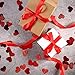 TecUnite 1000 Pieces Valentine Confetti Red Heart Table Confetti for Valentines Day Wedding Decoration