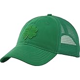 TSSGBL Lucky Clover Trucker Hat- Small & OSFM & XXL Available, Irish Shamrock Embroidered Baseball Cap St Patricks Day Gifts
