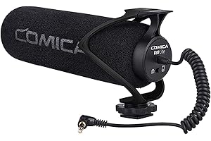 Comica CVM-V30 LITE Video Microphone Super-Cardioid Condenser On-Camera Shotgun Microphone for Canon Nikon Sony Panasonic Cam